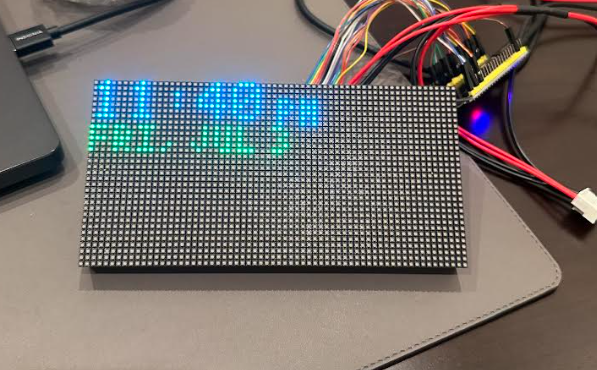 First panel showing test pixels